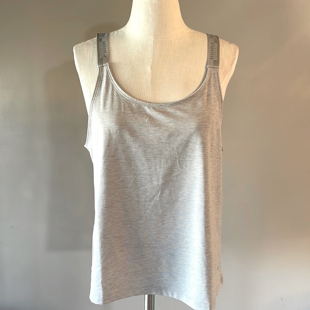 PUMA women’s Sport Tank relaxed / oversized light Heather gray dry cell size Med